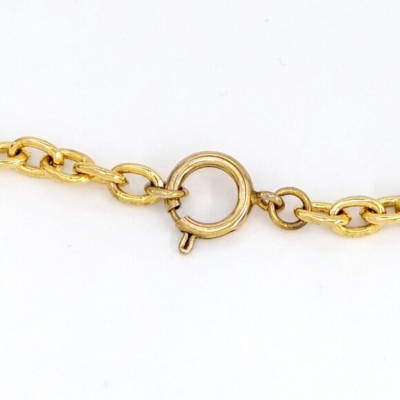 CHANEL CC Logos 5 Charm Necklace 16" Gold Tone Auth - Picture 7 of 7